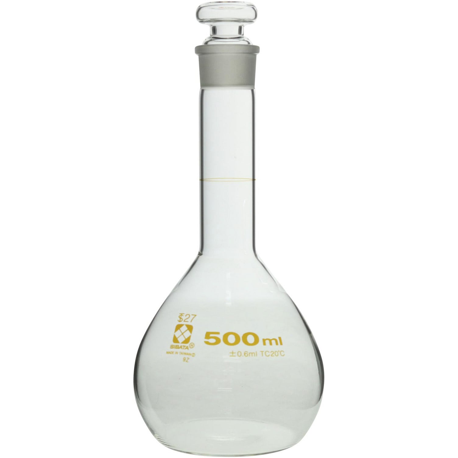 SIBATA　柴田科学　メスフラスコ　500ml　2個 セット 023080-500 メスフラスコ 短形 SIBATA(柴田科学) 500mL 【通販モノタロウ】