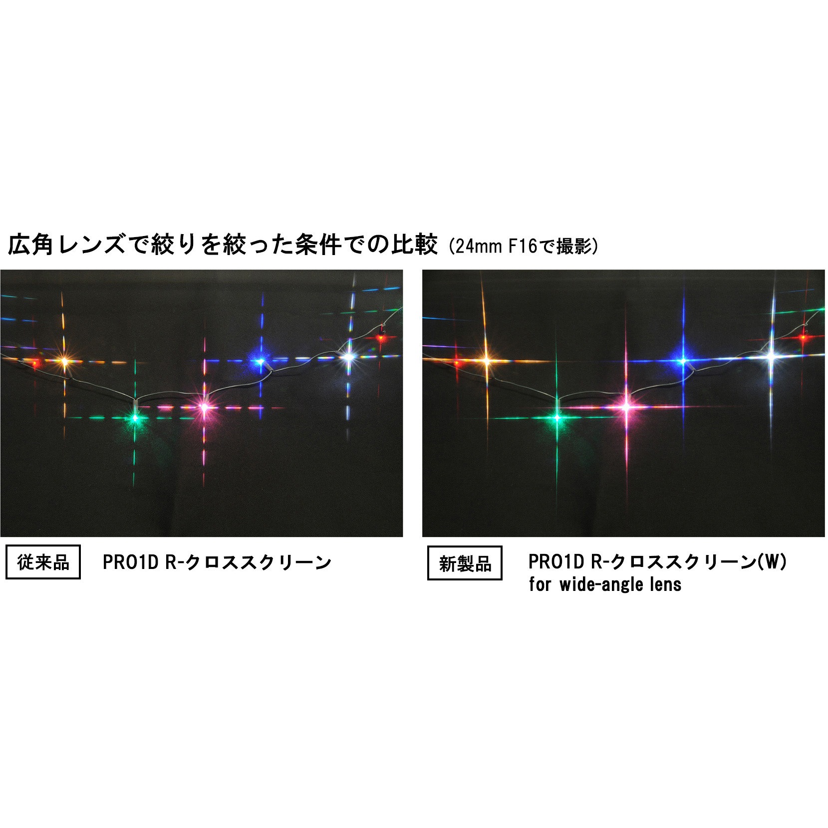 クロス効果用レンズフィルター PRO1D R-クロススクリーン(W)薄枠 1個