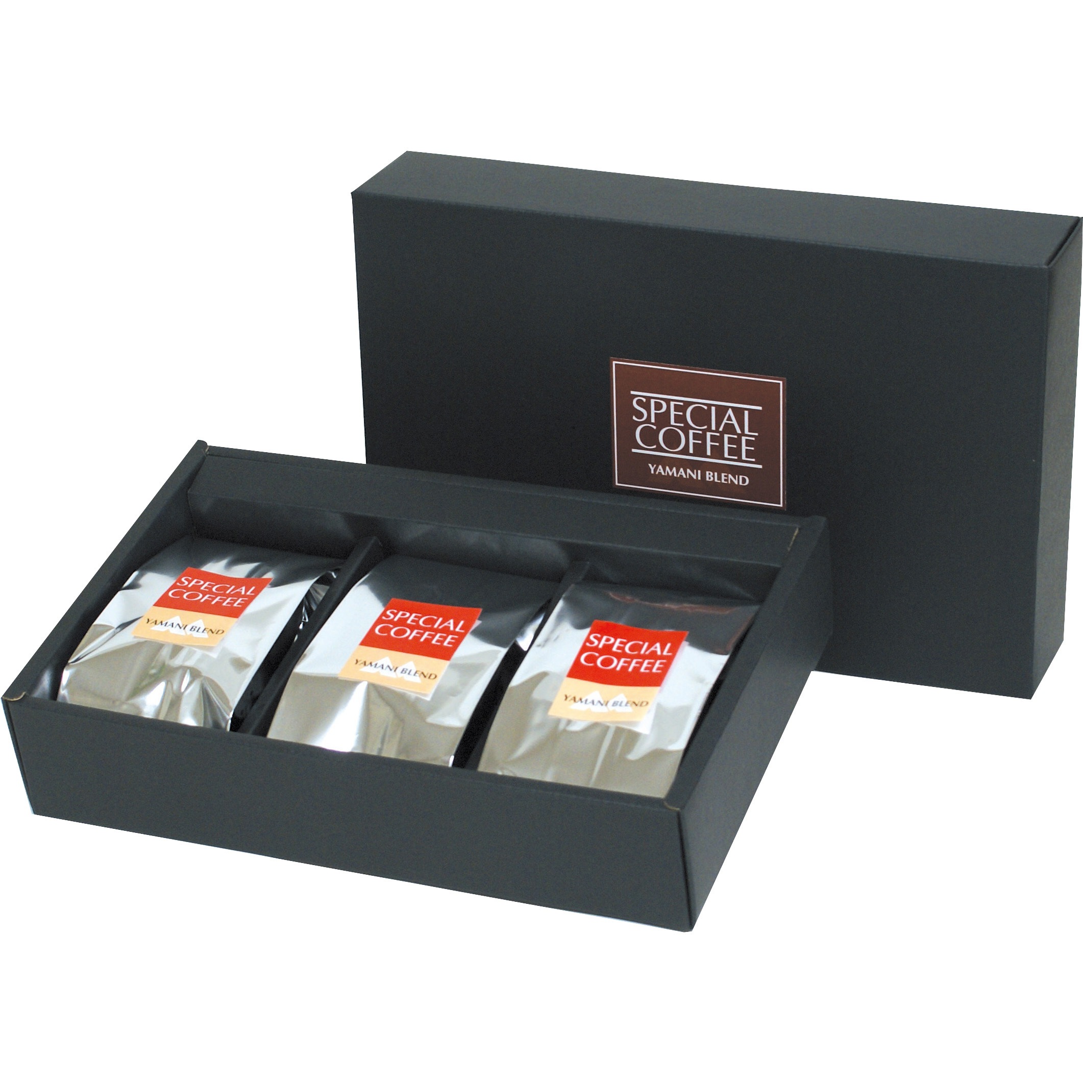 COT-107 200gアルミ袋用 コーヒーギフトケース ヤマニパッケージ 寸法270×170×55mm 3ヶサイズ 1ケース(25枚×2束) COT-107 15,386円