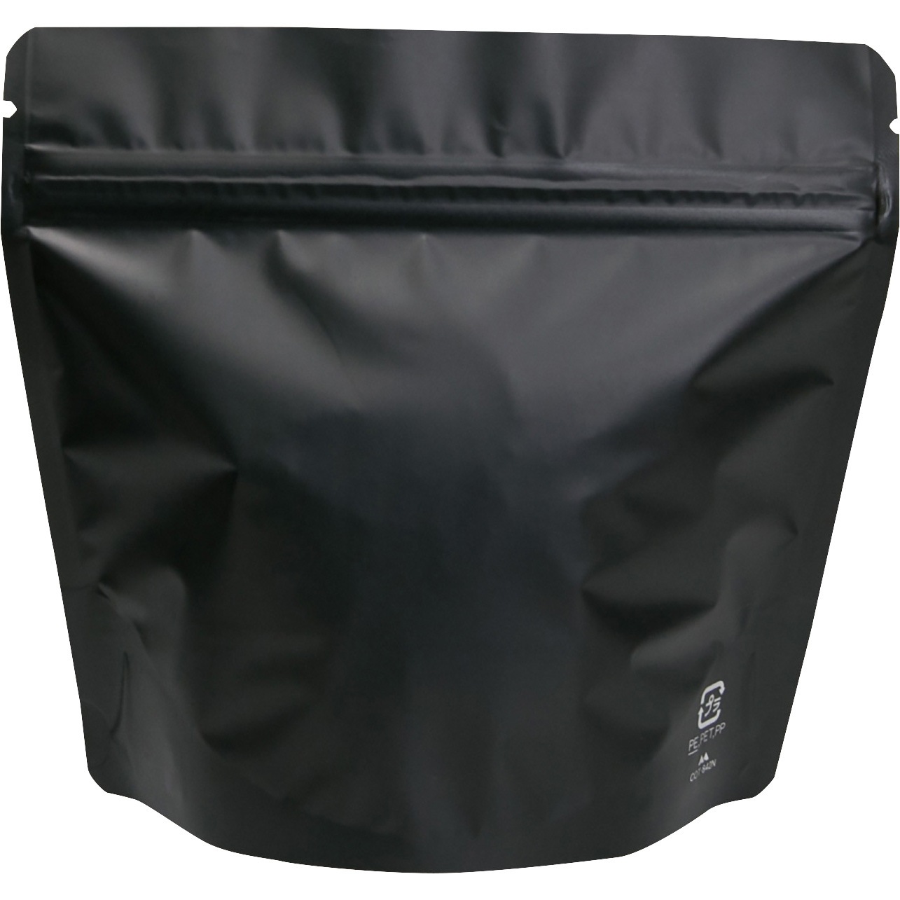 COT-842N アルミスタンドチャック袋 バルブ無し ヤマニパッケージ マット黒色 サイズ100g 1ケース(50枚×10束) COT-842N 18,485円