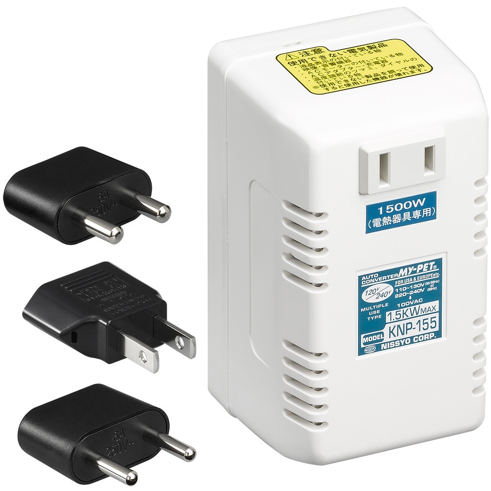 HTD130240V1500W 海外旅行用変圧器130V240V1500 YAZAWA(ヤザワ