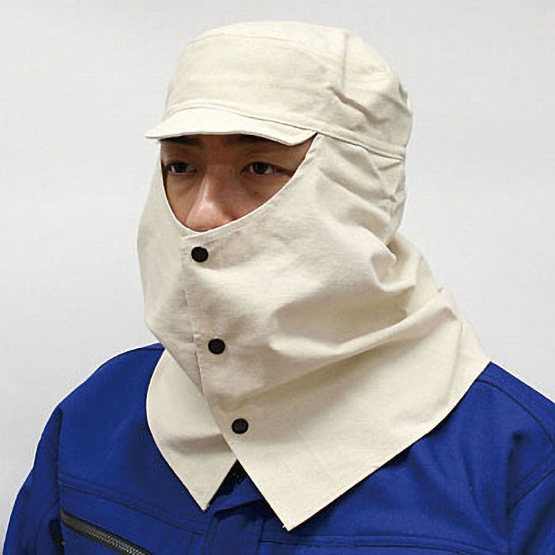 211-1020 帆布頭巾 住友型ツバ付き 日本光器製作所(NIKKO) 長さ39cm