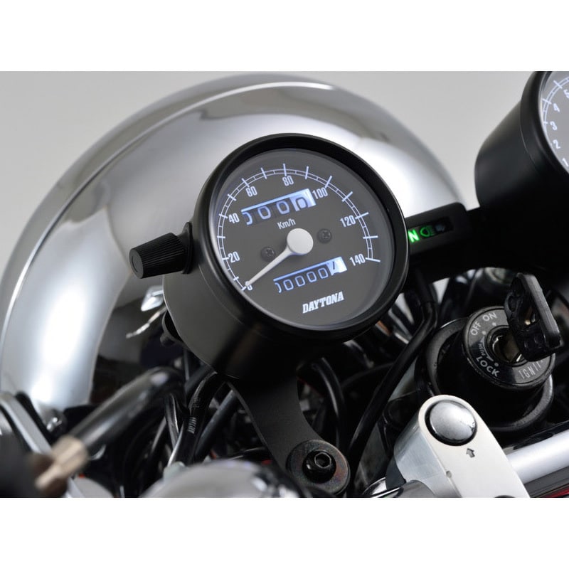 15621 バイク用 機械式スピードメーター Φ60 ホワイトLED照明