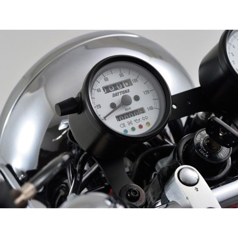 15628 バイク用 機械式スピードメーター Φ60 ホワイトLED照明