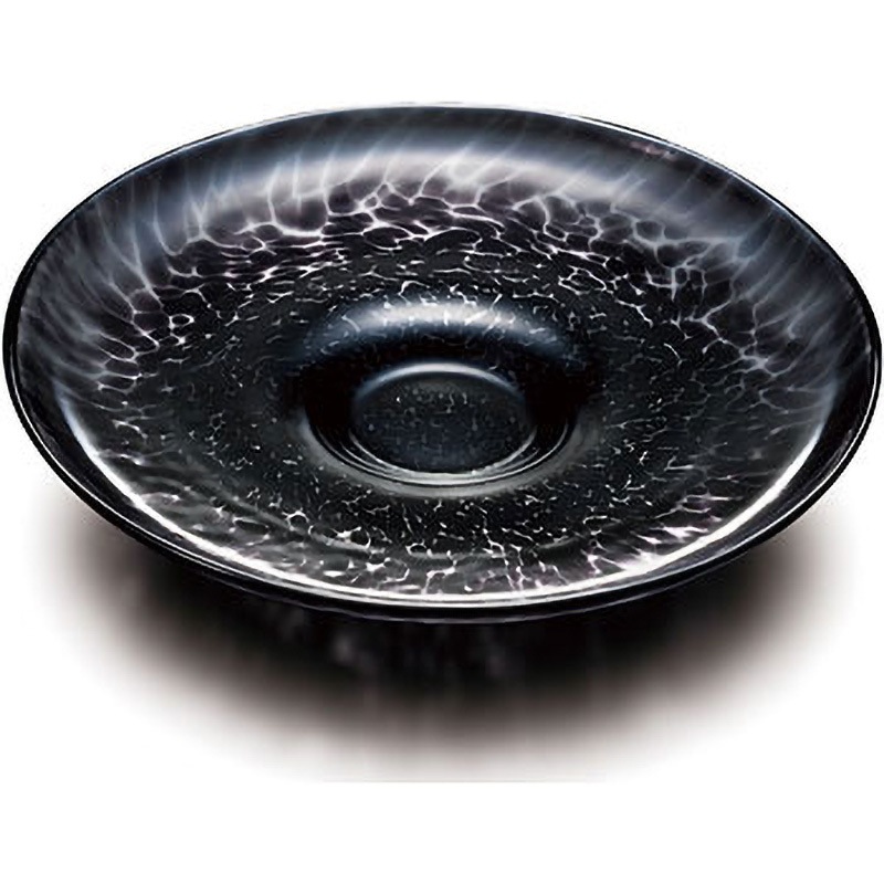 F-71481 Bridal Casual shallow plate230 アデリア(石塚硝子) 丸皿 洋食器 色black 高さ33mm 1セット(2個) F-71481