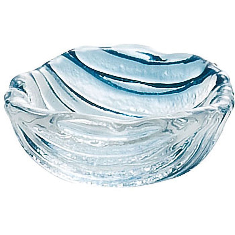 F-70355 蒼碧 のぞき アデリア(石塚硝子) 丸 和食器 高さ30mm 1セット(6個) F-70355