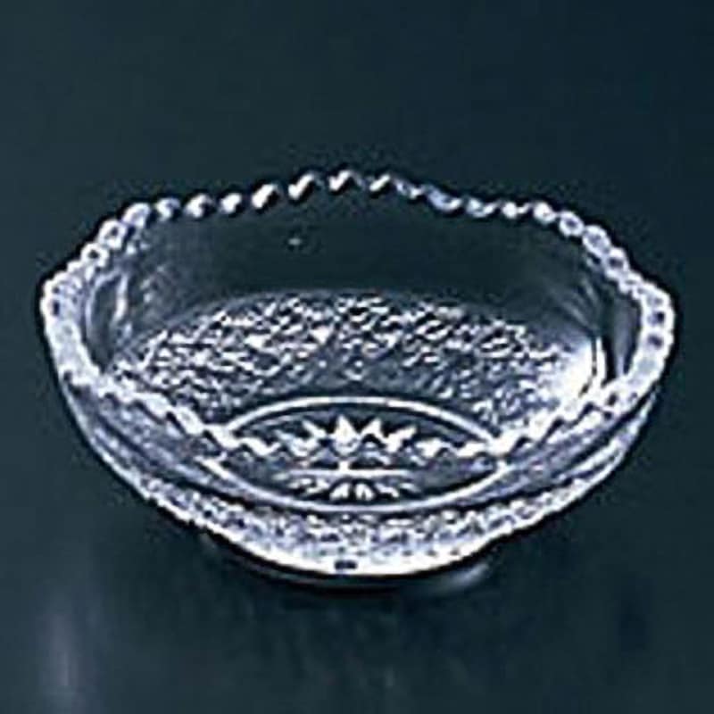 F-70186 硝子風物詩 菊つなぎのぞき アデリア(石塚硝子) 丸 和食器 高さ23mm 1セット(5個) F-70186