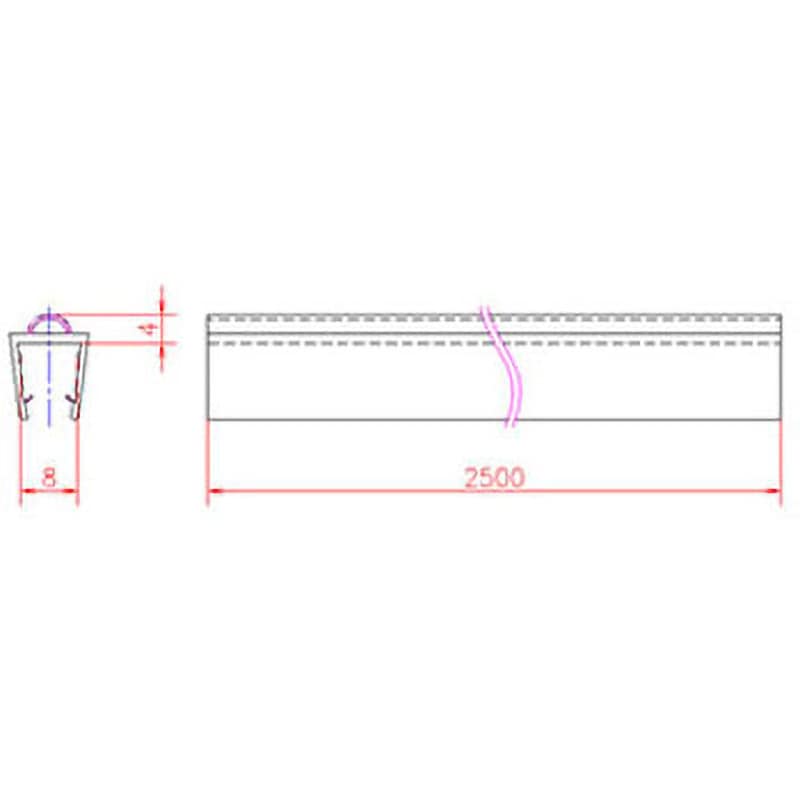 OT-H642N-2 ガラス用エッジシール ジョー・プリンス竹下 適合ガラス厚8mm 1セット(10本) OT-H642N-2