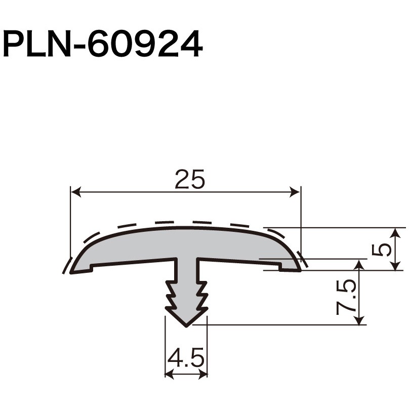 PLN-60924_IV ティーソフト 幅25mm パネフリ工業 樹脂製 アイボリー色 長さ50m