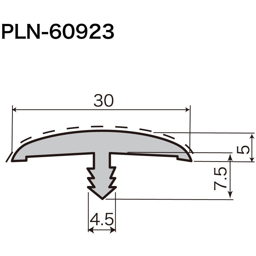 PLN-60923_MP ティーソフト 幅30mm パネフリ工業 樹脂製 メープル色 長さ50m