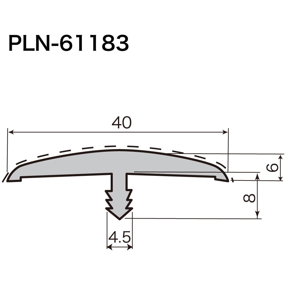 PLN-61183_BK ティーソフト 幅40mm パネフリ工業 樹脂製 ブラック色 長さ40m