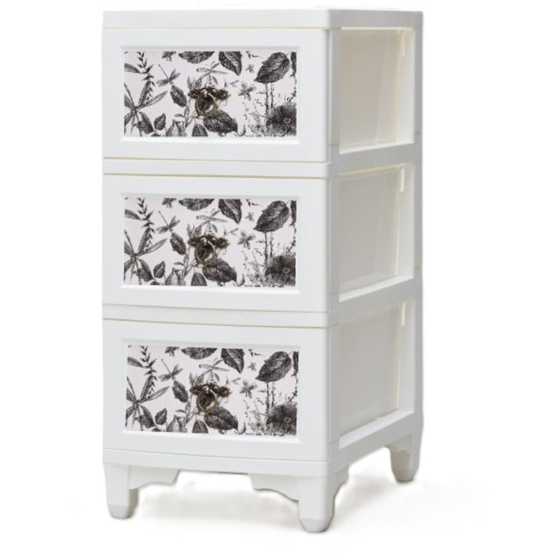 日本製チェスト カドリープレミアム LUGS/ラグス 3段 ボタニー(BN)/WH色 高さ720mm幅340mm奥行487mm 5,878円