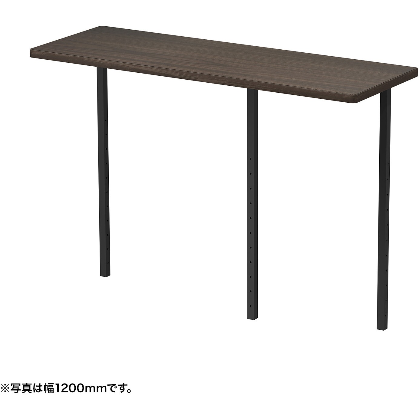 EST-90M サブテーブル_eシリーズ/木目×ブラック サンワサプライ 幅900mm奥行420mm高さ170mm  EST-90M