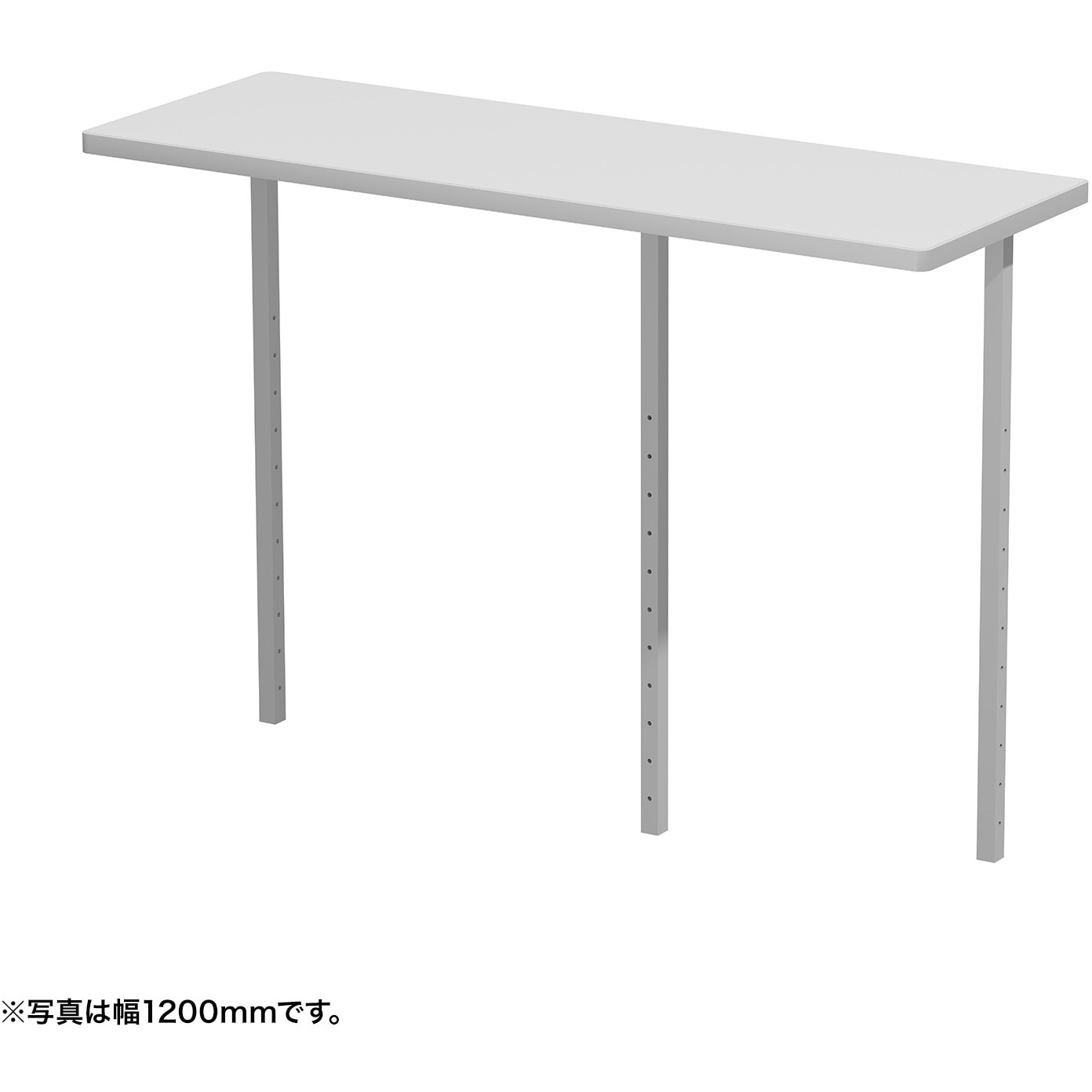 EST-155GY サブテーブル_eシリーズ/ライトグレー×ライトグレー サンワサプライ 幅1550mm奥行420mm高さ170mm