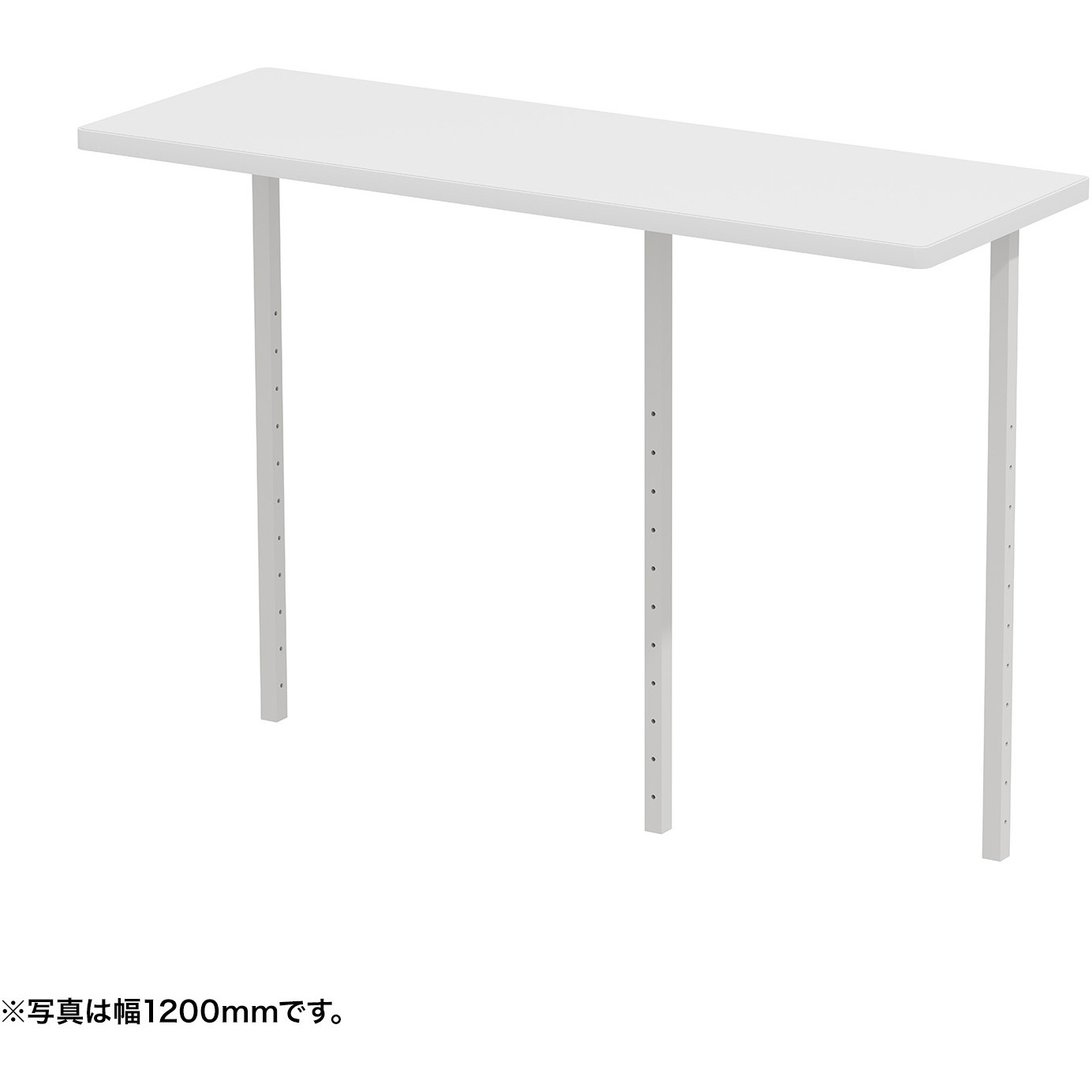 EST-180W サブテーブル_eシリーズ/ホワイト×ホワイト サンワサプライ 幅1800mm奥行420mm高さ170mm