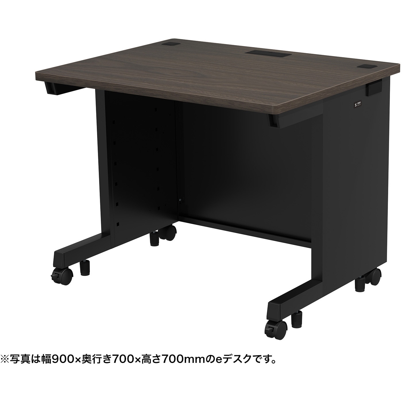 ED-SK9075M72 デスク_eシリーズ/木目×ブラック サンワサプライ 高さ720mm幅900mm奥行750mm  ED-SK9075M72