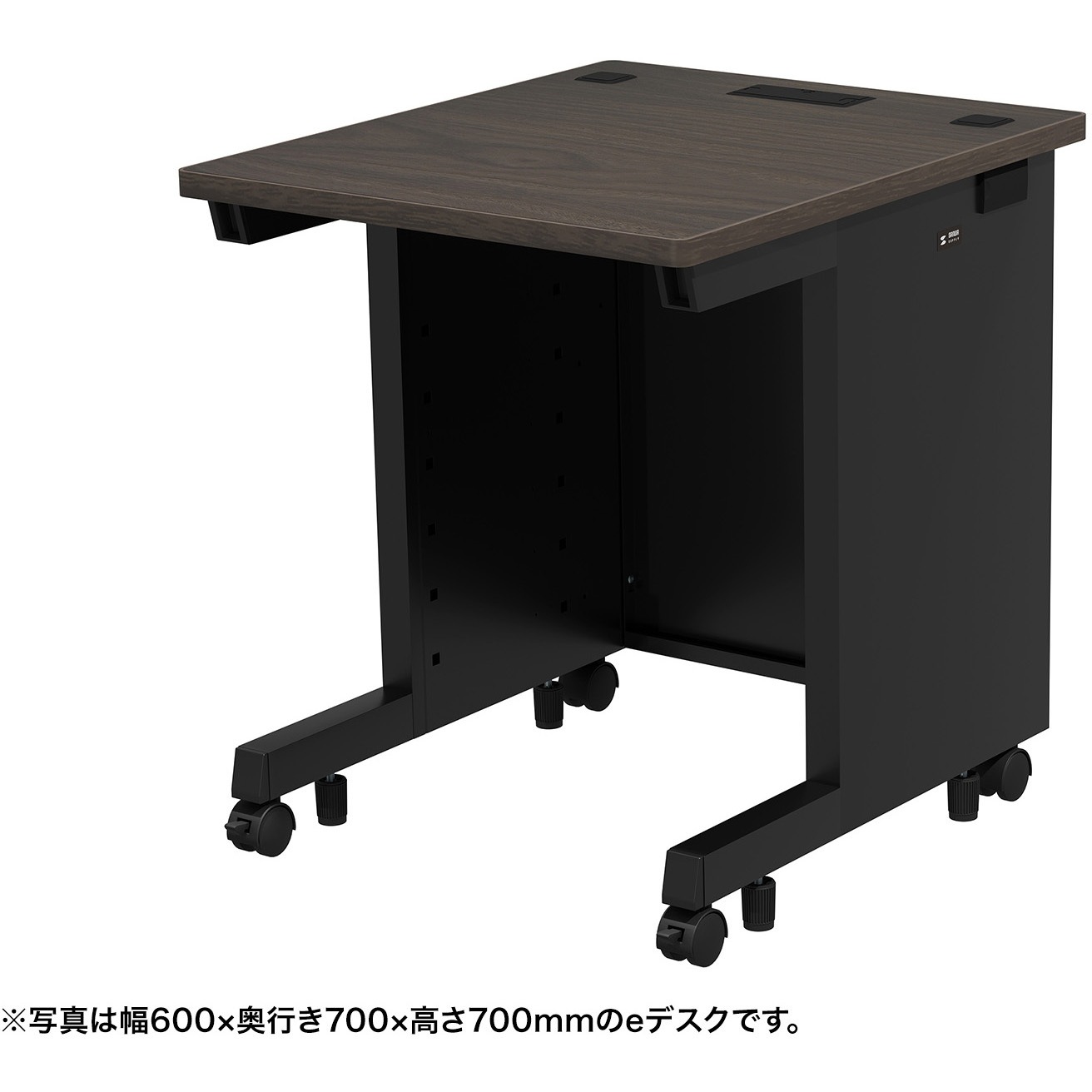 ED-SK6580M72 デスク_eシリーズ/木目×ブラック サンワサプライ 高さ720mm幅650mm奥行800mm  ED-SK6580M72