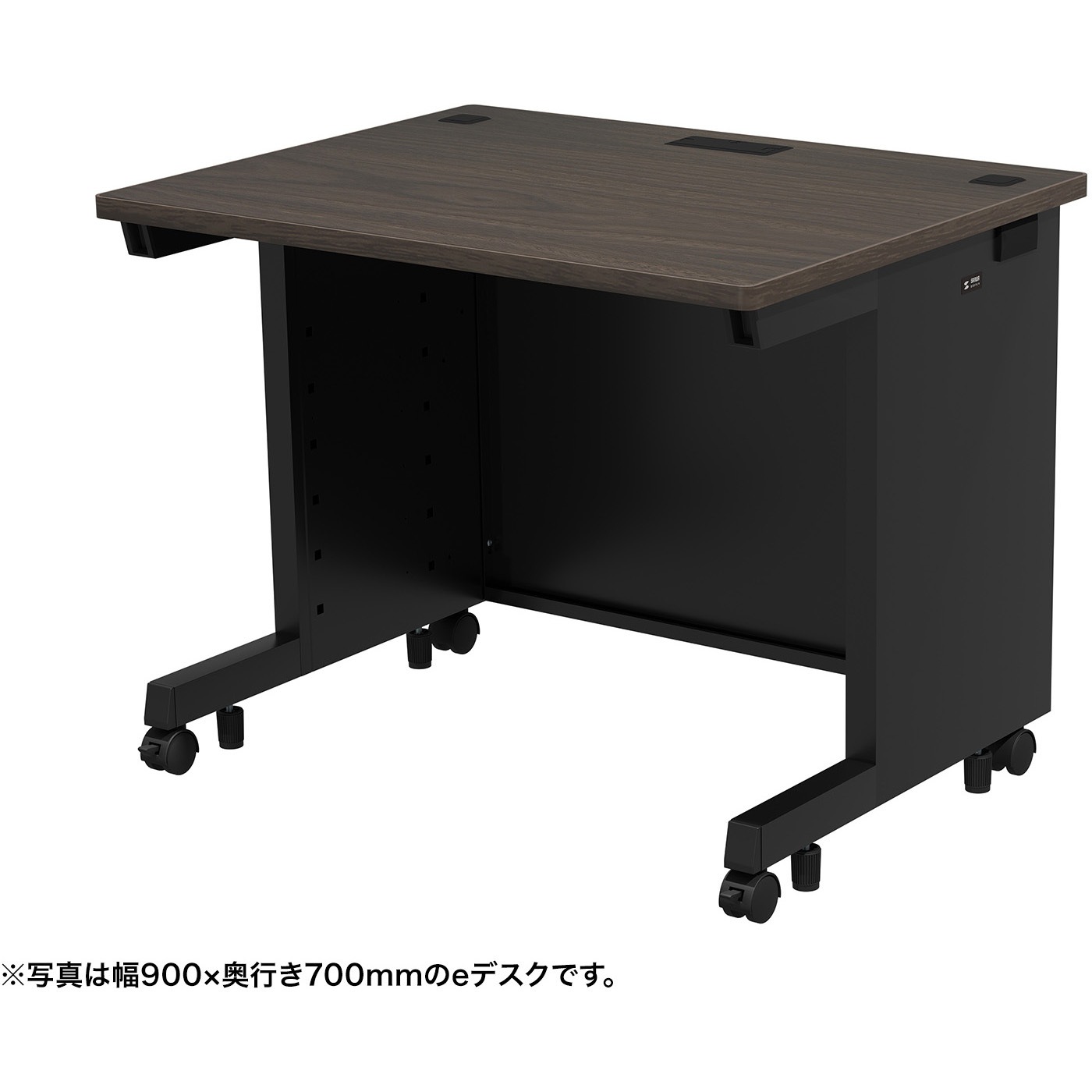 ED-SK9570M デスク_eシリーズ/木目×ブラック サンワサプライ 高さ700mm幅950mm奥行700mm  ED-SK9570M