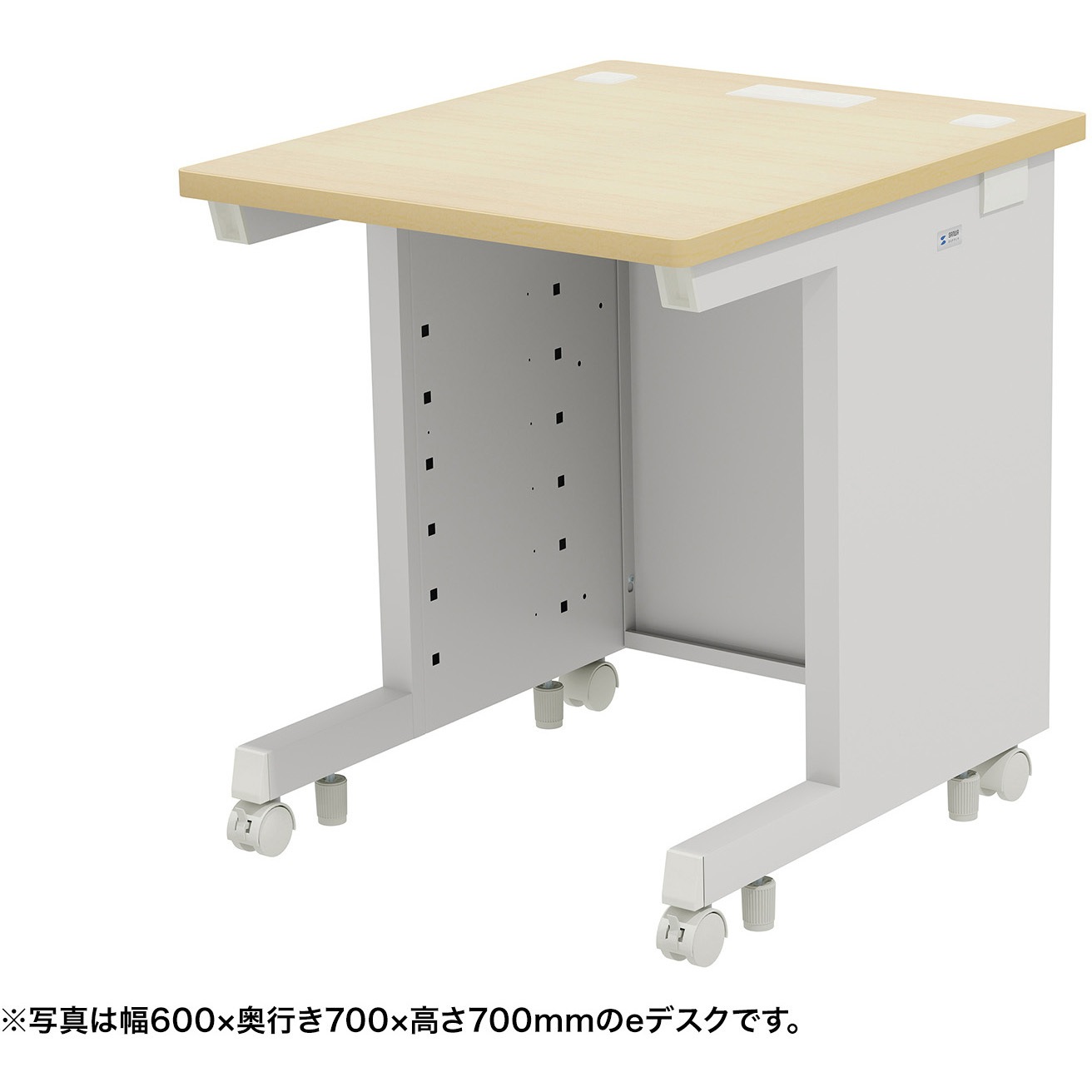 ED-SK6560LM72 デスク_eシリーズ/薄い木目×ホワイト サンワサプライ 幅650mm奥行600mm高さ720mm  ED-SK6560LM72
