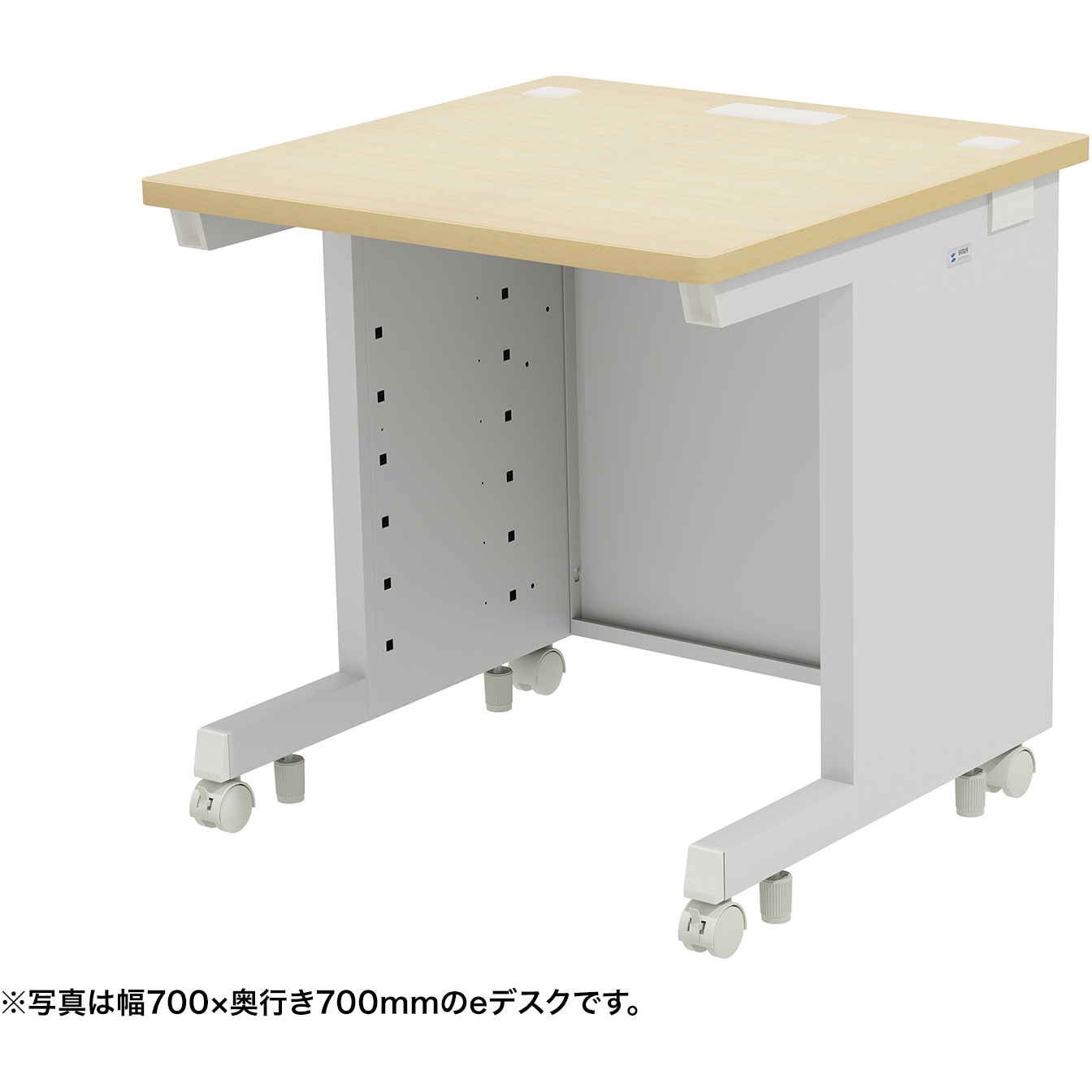 ED-SK7080LM デスク_eシリーズ/薄い木目×ホワイト サンワサプライ 幅700mm奥行800mm高さ700mm  ED-SK7080LM
