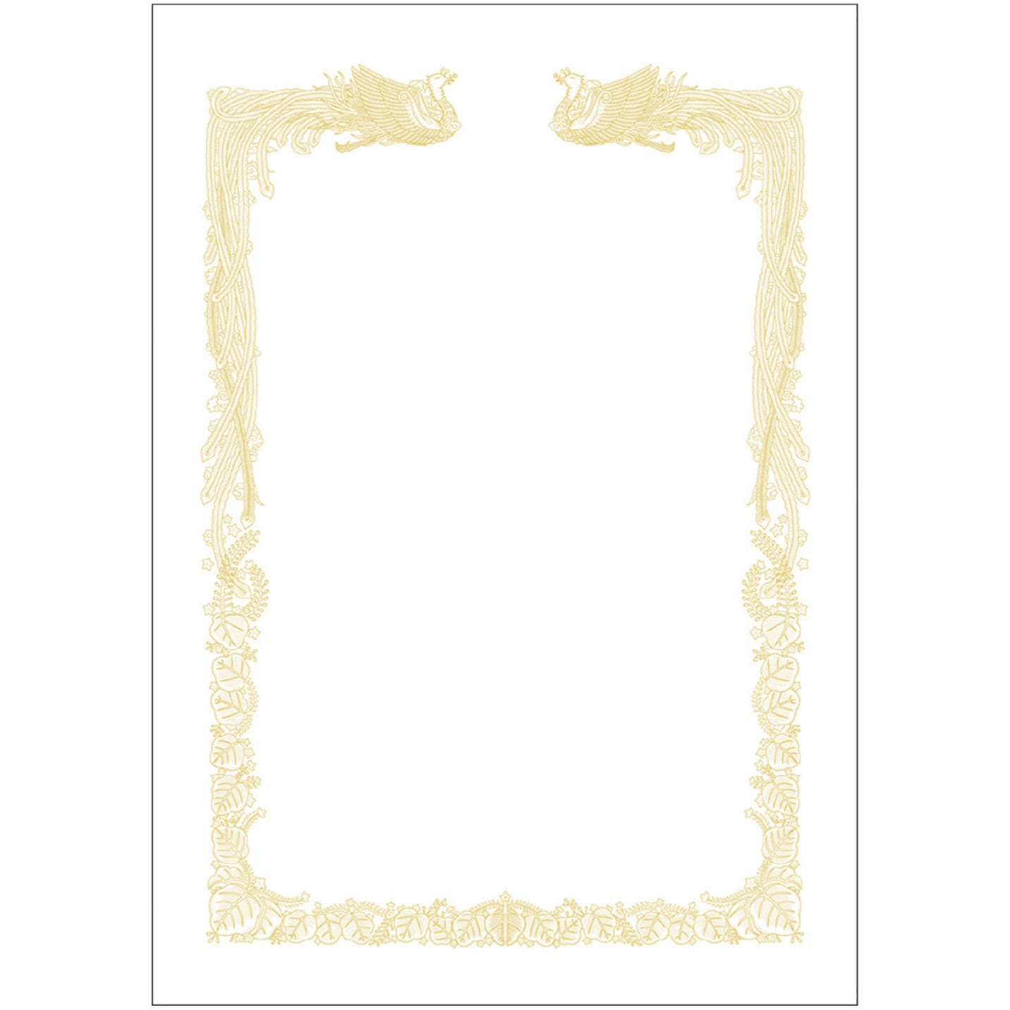 10-1481 OA賞状用紙 雲なし 横書用(A3判) タカ印(ササガワ) 1箱(100枚) 10-1481