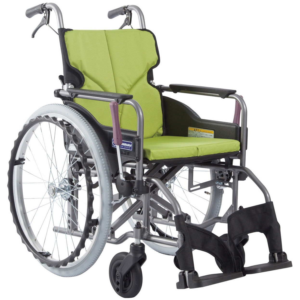 KMD-A22-42-M 車いす モダン Aスタイル カワムラサイクル 若葉色 KMD 