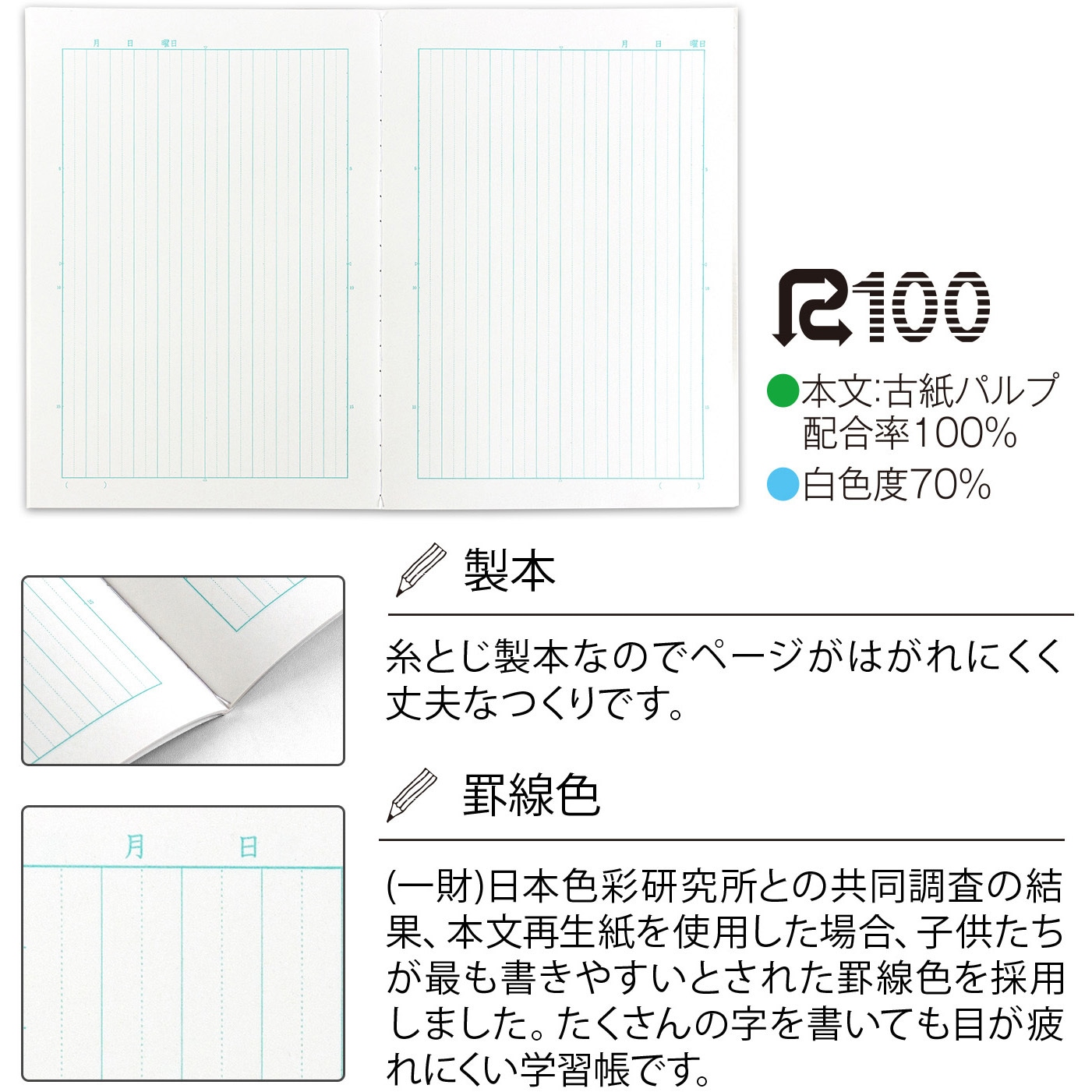 LU412R ムーミン学習帳国語 日本ノート 糸綴じ 12行タイプ セミB5学用3