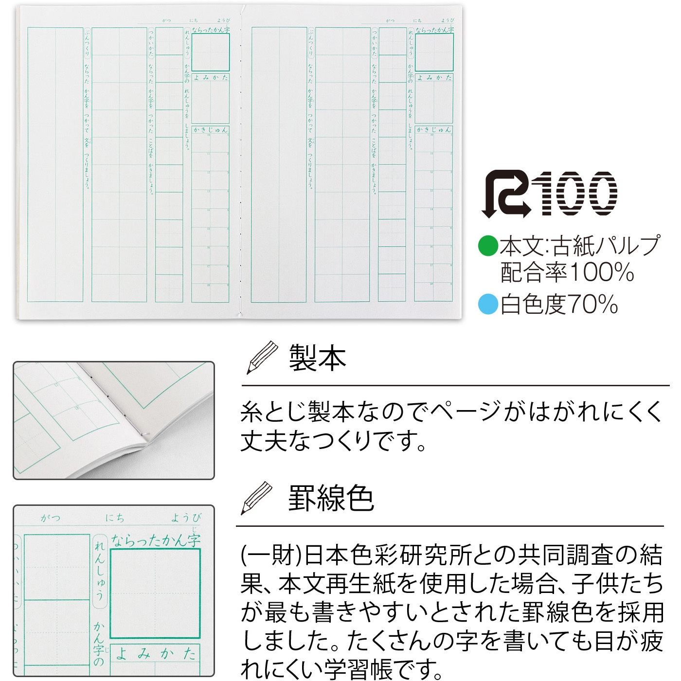 LU3410 ムーミン学習帳漢字 日本ノート 糸綴じ 1・2年用タイプ