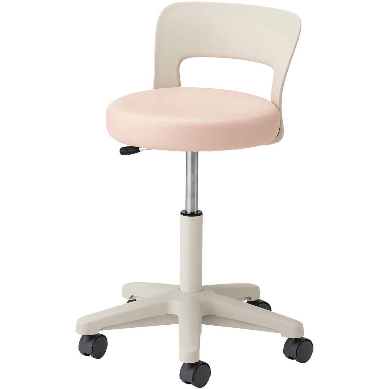 MY-N3260R マツヨシ ナースチェア ハイタイプ 松吉医科器械 ピンク色 背付規格   MY-N3260R