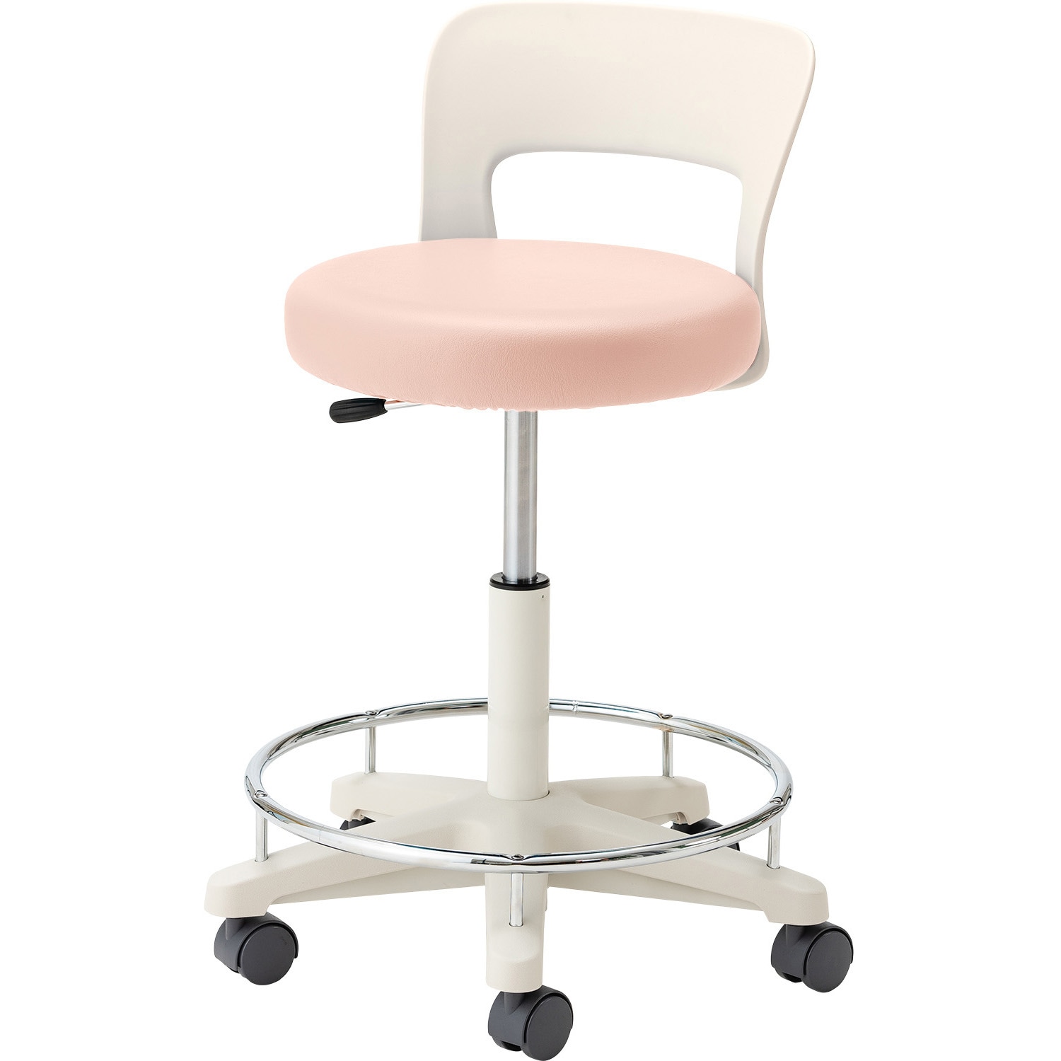 マツヨシ　ナースチェア（ハイタイプ） クリームイエロー MY-N3260R(セツキ) 25-2565-00 1入り マツヨシ ナースチェア（ハイタイプ） クリームイエロー MY-N3260R