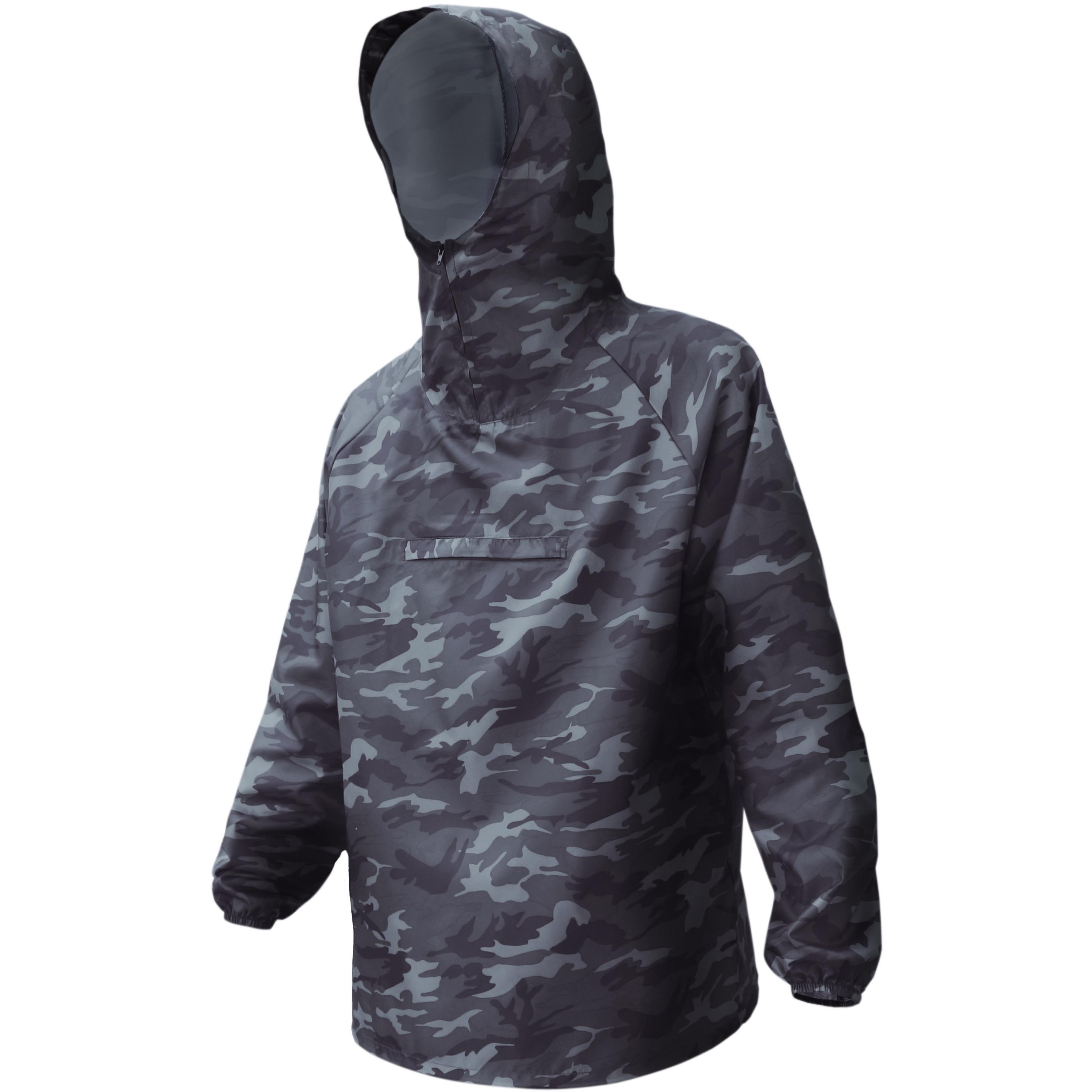 W340-GY-3L 裾ゴム 迷彩ヤッケ上下組 ケイワーク 迷彩グレー色 サイズ