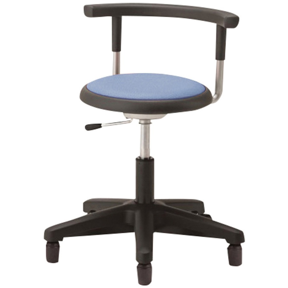 MY-N3525N マツヨシ クランケチェア(背付) 松吉医科器械 ブルー色 固定ゴム脚タイプ規格   MY-N3525N