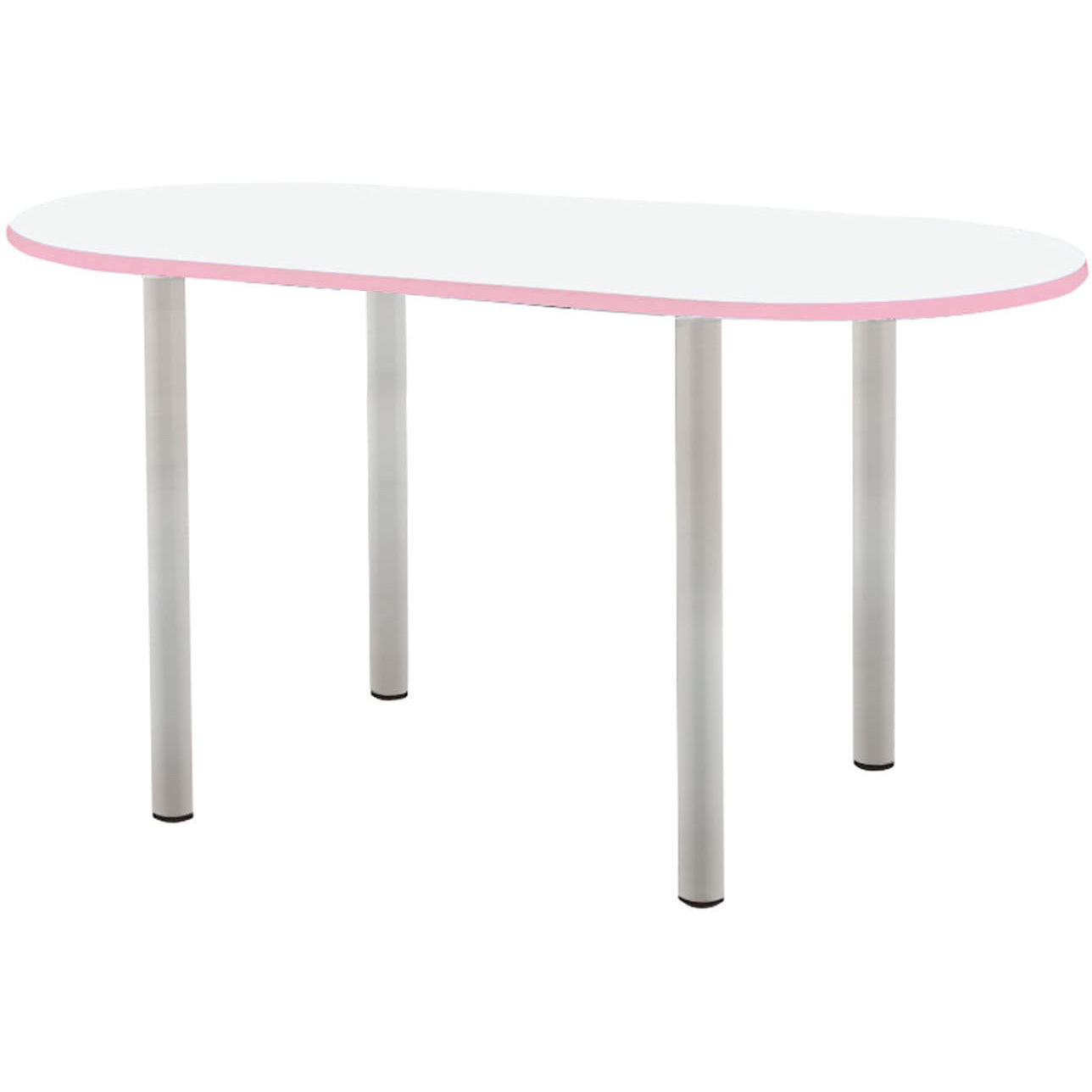 NASC-1812R ナーステーブル(パステル/楕円形) 松吉医科器械 幅1800mm奥行1200mm高さ900mm  NASC-1812R