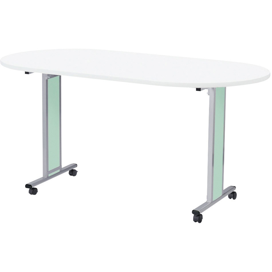 NCTC-1890L ナーステーブル(パステル/キャスター 松吉医科器械 幅1800mm奥行900mm高さ740mm  NCTC-1890L