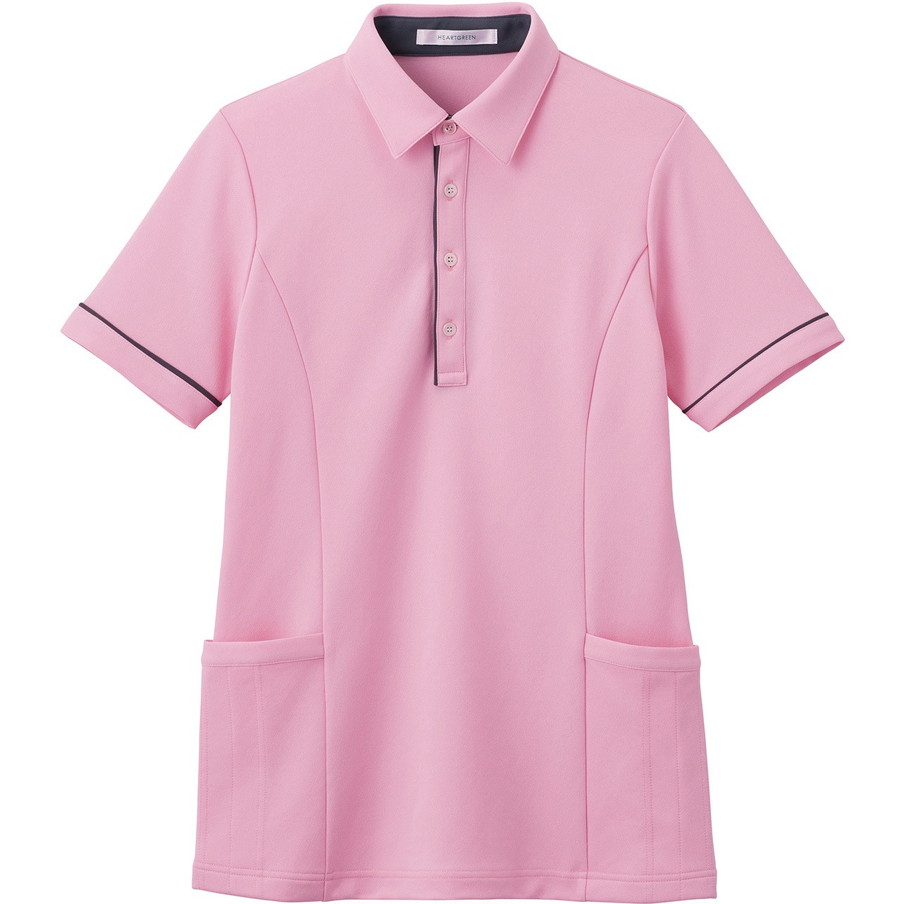 HSP004 半袖ロングポロシャツ 男女兼用 カーシーカシマ ブロッサムピンク色 サイズSS  HSP004