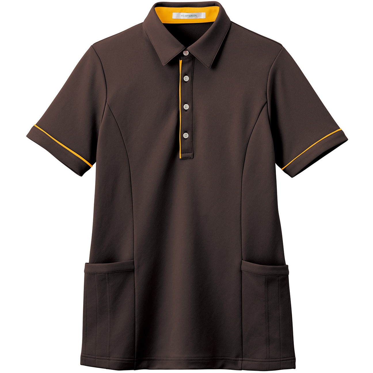 HSP004 半袖ロングポロシャツ 男女兼用 カーシーカシマ アースブラウン色 サイズ3L  HSP004