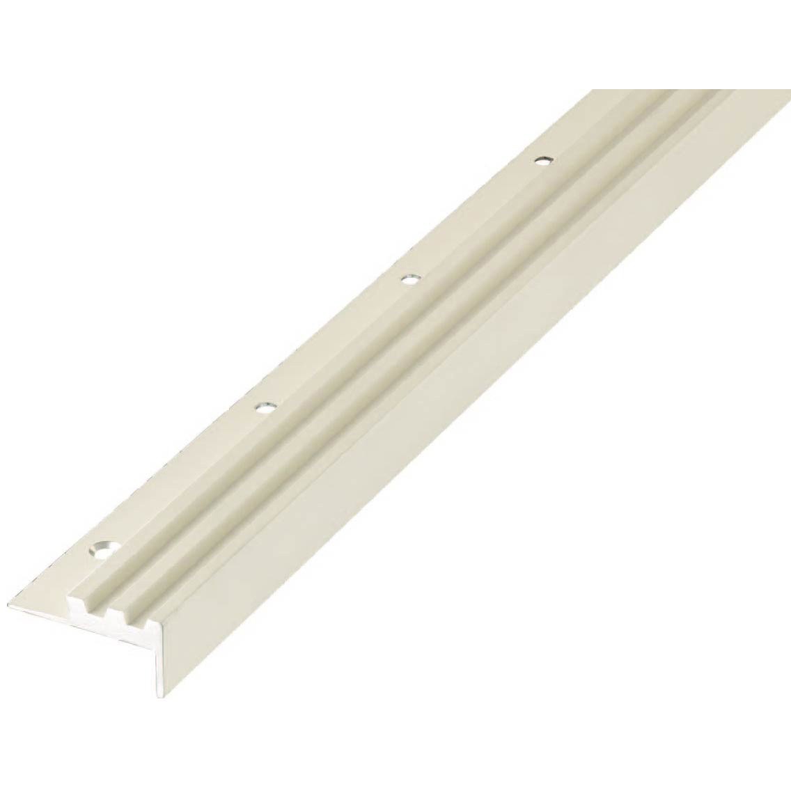 11-3025WH アシステップ 階段滑り止め アルミ製ノンスリップ タイヤなし タイルカーペット・カーペット用 11-3025 1本(2m) アシスト 【通販モノタロウ】