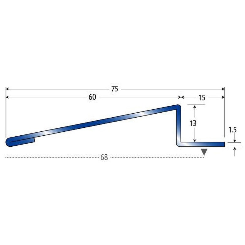 20-344 床金物 見切り金物 ステンレス製見切り アシスト 1本(2m) 20