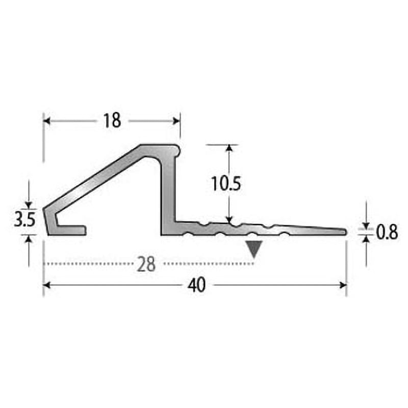 20-411S 床金物 見切り金物 アルミ製タイルカーペット