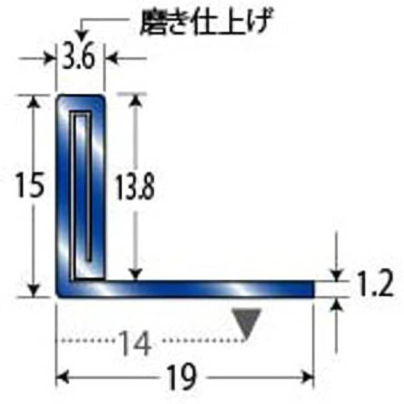 床金物 見切り金物 ステンレス製フロアジョイナー アール用 1本(2m) 20-659R