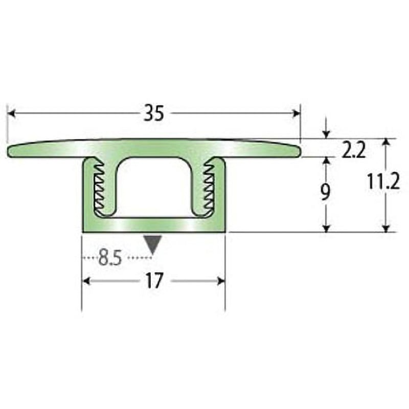 縁切り部材 23-1201 床金物 見切り金物 硬質樹脂製フローリング見切り センター