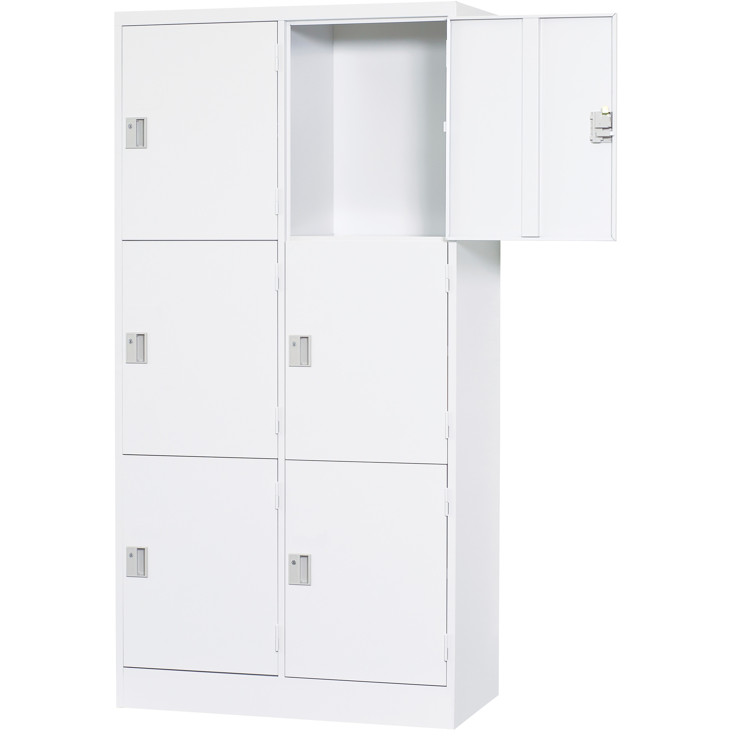 RFTLK-SC6S TLKロッカー 2列 浅型D450 ノーブランド WHグレー色 シリンダー錠 6人2列3段   RFTLK-SC6S 31,837円