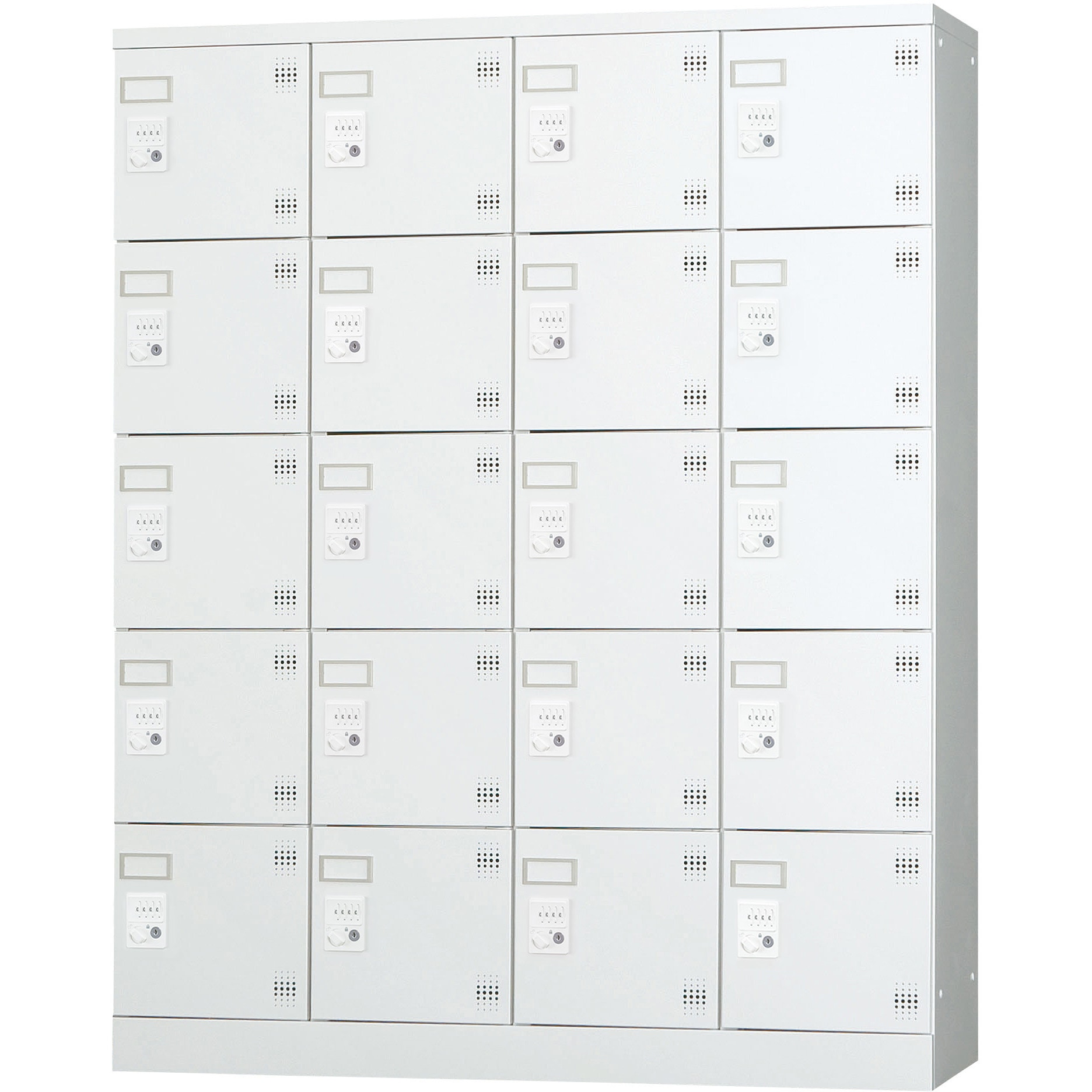 RFGLK-D20 多目的・多人数用ロッカー ノーブランド ホワイトグレー色 4列5段 人数20人用 ダイヤル錠   RFGLK-D20