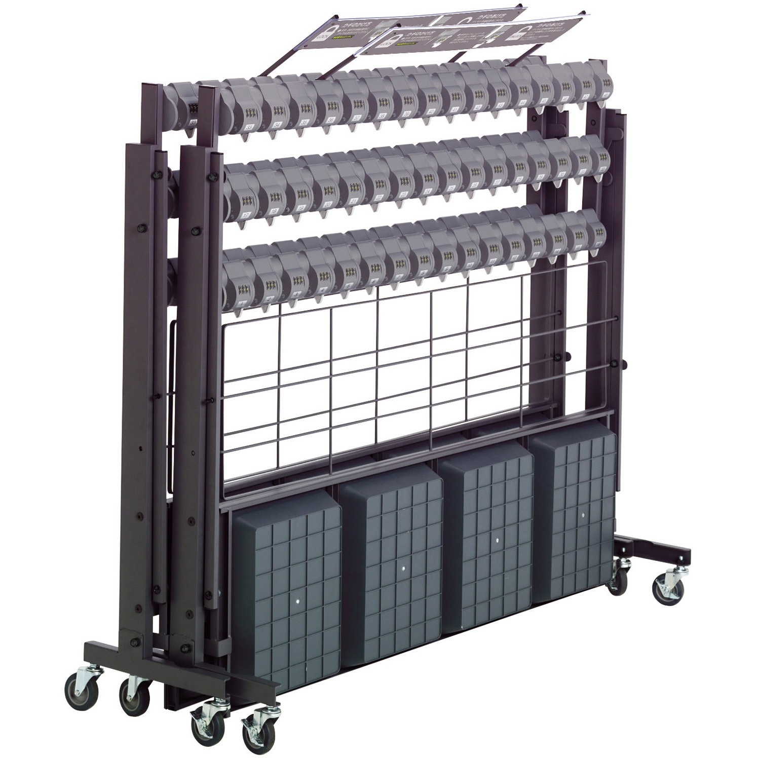 テラモト　キーレス傘立トレス　48本収納　組立式　UB-269-048-0　(送料無料)(法人限定)(受注生産品) UB-269-048-0 テラモト 傘立て ダイヤルロック式 キーレス傘立てトレス