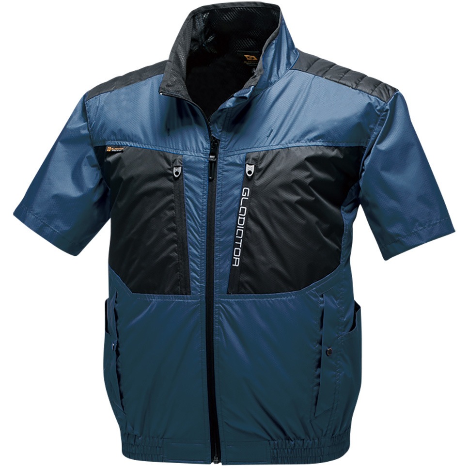 G-5510 空調風神服 ボルトクール バックチタンHYBRID半袖ジャケット VOLTCOOL 服のみ ポリエステル100% ネイビー色 サイズM  G-5510