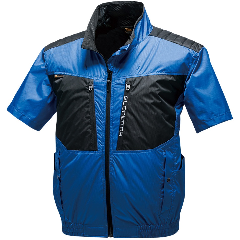 G-5510 空調風神服 ボルトクール バックチタンHYBRID半袖ジャケット VOLTCOOL 服のみ ポリエステル100% ブルー色 サイズM  G-5510 5,631円