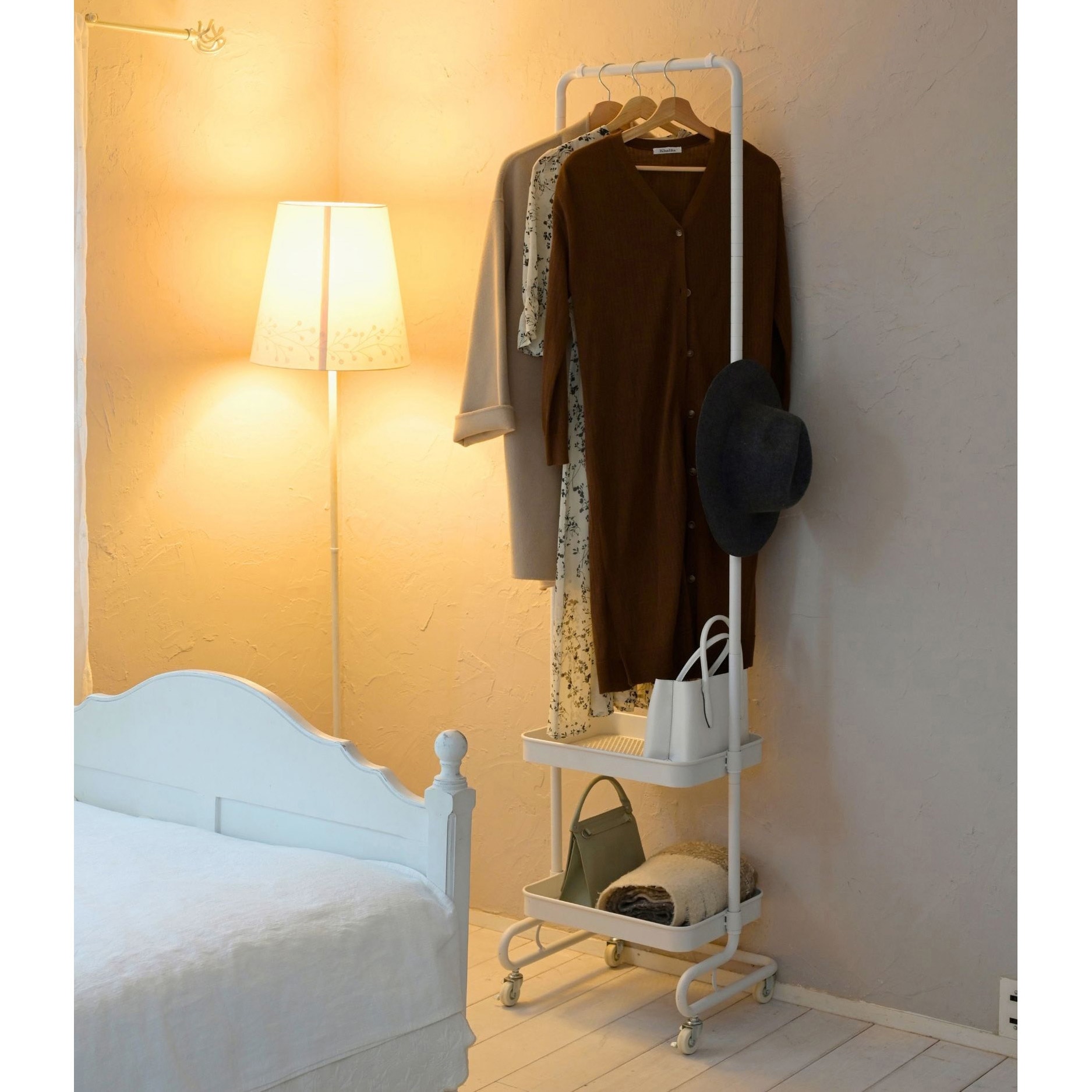 LTHS-2(KH) バスケットトローリー ハンガーラック キャスター付き