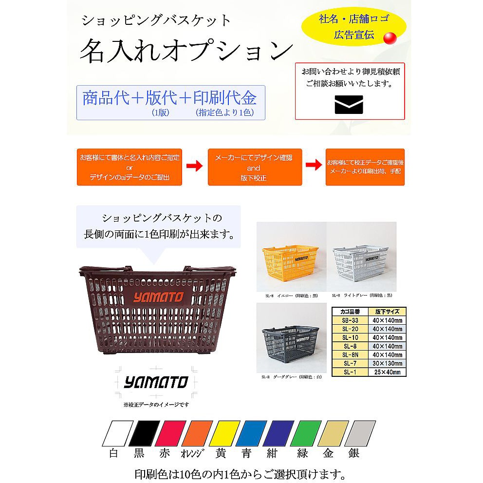 SL-8 買い物かご 5個入 SL-8シリーズ 1セット(5個) 大和産業 【通販