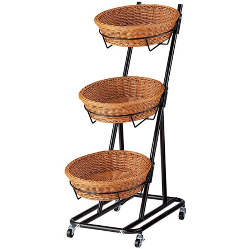 61-798-89-2 PP製バスケット付き3段スタンド 61-798シリーズ 1台 ストア・エキスプレス 【通販モノタロウ】