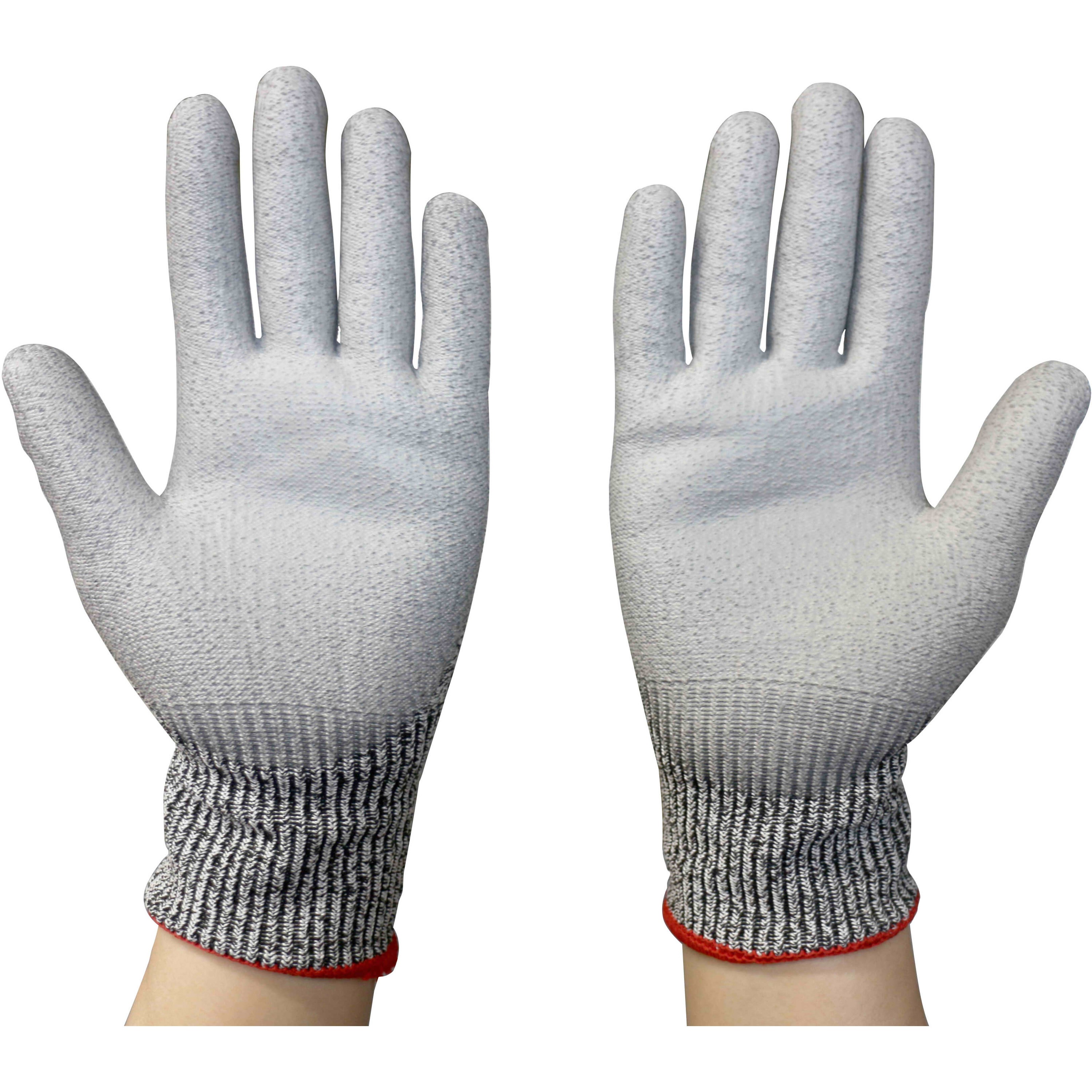 267 あんたが職人 耐切創PU背抜き手袋 シルバーシルク 天寿 13ゲージ